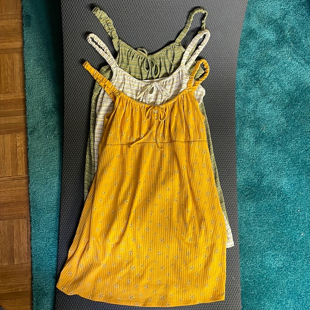 SOLD AS A SET OF 3! Arizona brand halter tops in BRAND NEW CONDITION. Size XL.